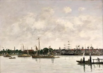 Die Maas bei Dordrecht, 1874